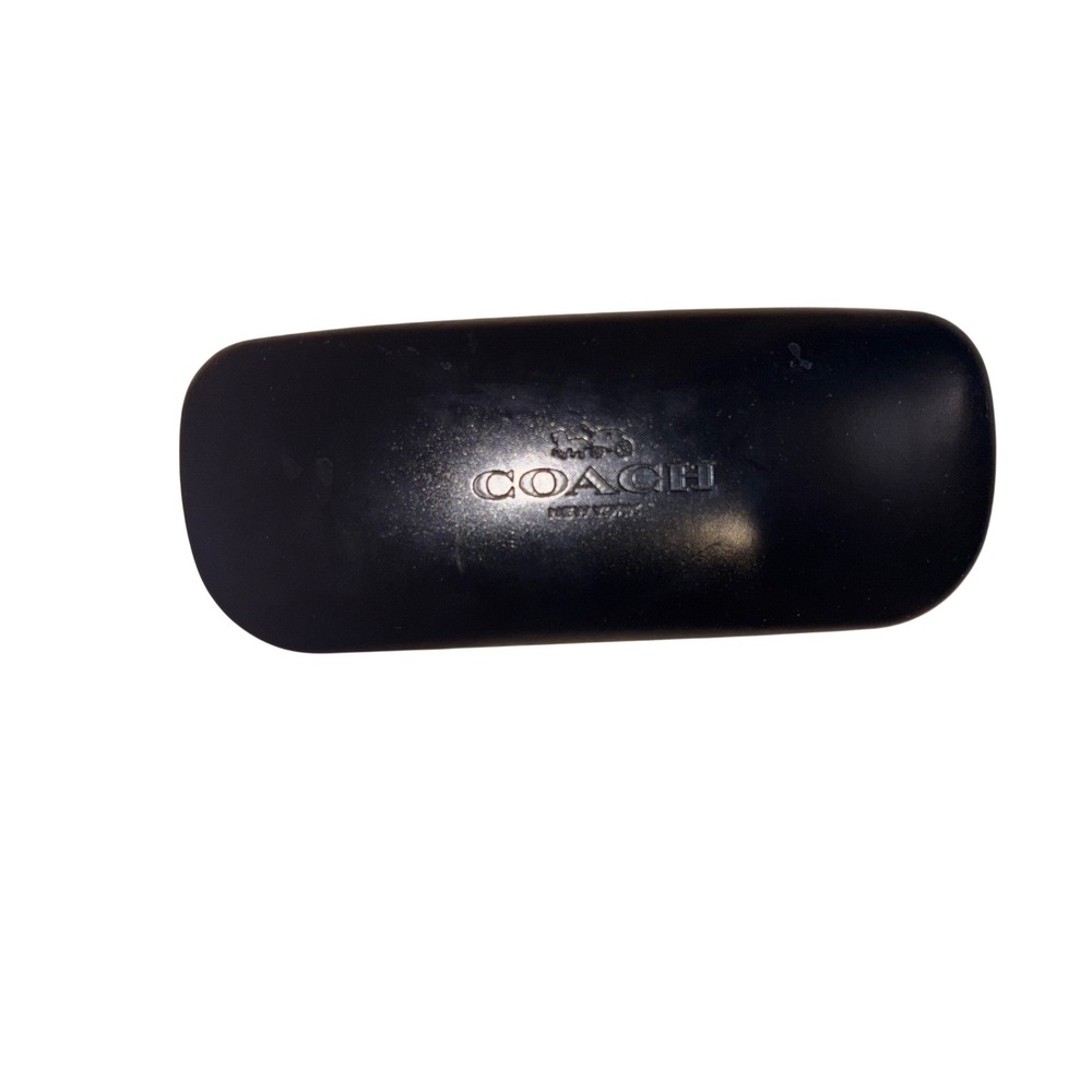 Coach New York Black Leather Hard Shell Eyeglasses Sunglass Case - Picture 2 of 5